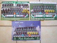 3 Poster Mannschaftsposter 2010/11 von Werder Bremen