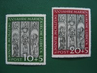 BRD 1951 MiNr 139-140 postfrisch, tief gepr. Schlegel BPP, M€ 200,-- (B166)
