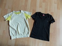 2 Mädchen Sportshirts Gr. 146 / 152 - Puma Cell cool + H&M