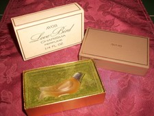 1969-70 Avon Love Bird Charisma Perfume Frosted Glass Bottle 1/4 oz Full Mib 3"