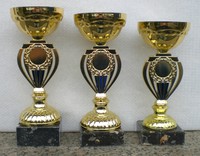 3er Serie Pokale  incl.Gravuren und Embleme