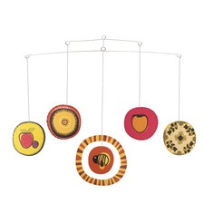 Farmer's Market Mobile Fruit Vegetables Bees Modern Hanging Baby Nursery Mobile