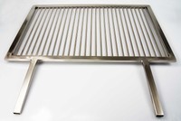 Grillrost Edelstahl 67 x 40 cm + Griffe Handarbeit Grill 6mm Stäbe Grillkamin