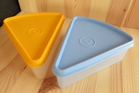 TUPPERWARE 2x Dreieck Kuchenstück Käse Dose dreieckig Behälter Kühlschrank Ecke