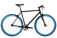 FIXIE FITNESSBIKE FIXED GEAR PEGADO SCHWARZ-BLAU RH 59 CM KS CYCLING 102R