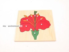 New Montessori Botany Material-New -Plywood Flower Puzzle