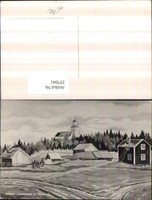 257041,Künstler AK O. Maidanjuk Kolasen Lappkapellet Kirche