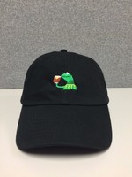 Kermit nicht mein Business Strapback Hat Frog Teetrinken Emoji meme Ca Cap