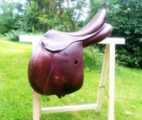 Bates Springsattel braun 17,5 Wollkissen