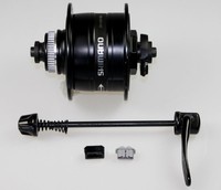 SHIMANO NABENDYNAMO DH-3D37 CENTERLOCK DISC 32 L. SCHWARZ SCHNELLSPANNER STECKER