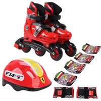 Kinder Inlineskates Inline Skates Rollschuhe Verstellbar 29-32 +Schutzset + Helm