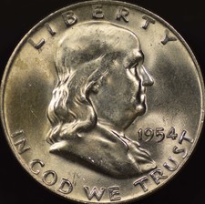 1954 Franklin Half Dollar Choice Uncirculated