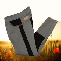 Reithose Sonnenreiter Pinto,Vollbesatz Sonnenreiter spirit, grau-schwarz, Gr. 38