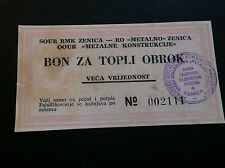 Local note Bosnia And Herzegovina- Meal Greater Value Nd1993 Metalno - Zenica