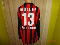 SC Freiburg Jako Langarm Matchworn Trikot 2001/02 "Natur" + Nr.13 Müller Gr.XXL