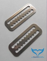 2 Bleistopper für Bleigurt 50 mm gezahnt Edelstahl Gurtstopper Stopper INOX NEU