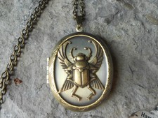 *Bronze Egyptian Scarab (Beetle) Locket - Antique, Quality, Unique