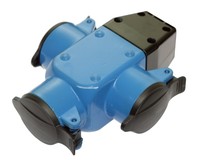 AS Schwabe 3fach Aktions Gummiverteiler blau Verteilersteckdose Verteiler 16A
