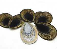 New 10pcs Embroidered Cloth Iron On Patch Sew Motif Applique peacock eye KQY-08