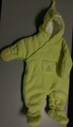 0-3 Months Warm Fleece Snowsuit Bunting Shell Onesie BabyPlace Lime Green 