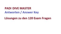 PADI Exam Dive Master Antworten / Answer Key - Lösungen für Examen