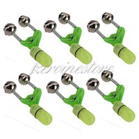 6/10x LED Leuchte Doppelglocke Bissanzeiger Aalglocke Angeln Alarm Clip Fischen
