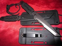 Neck Knife Fingermesser Tanto Messer Gürtelmesser Paracord Halsmesser + Holster