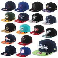 NEW ERA CAP 9FIFTY SNAPBACK NFL FOOTBALL RAIDERS PATRIOTS GIANTS SEAHAWKS UVM