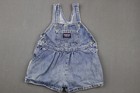 OSHKOSH Baby Girl Overalls 12 Months Blue Denim Shorts OshKosh B'gosh
