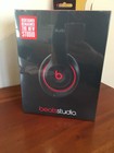 Beats Studio Beats By Dre Headphones Black / Red Sky Factory SEALED Retail $300