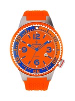 POSEIDON Herren-Armbanduhr XL Slim Analog Silikon UP00263 Orange UVP 119,- €