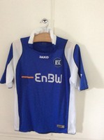 KSC Fußballtrikot, Original, blau-weiß, Gr. XL, sgt. erhalten