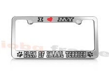 I Love My Glen Of Imaal Terrier supreme license plate frame +Free Caps