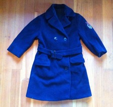 Vintage CHILDS USN US Navy PEA COAT  USA Wool Military Issue 1940s? kids xs