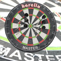 Original Karella Wettkampf Dartboard "Master" + 2 Set Steeldarts "Master"