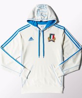 Italien Italy Italia Fir Rugby Adidas Kapuzen Hoodie 2015 16 weiß Herren 