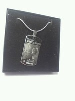 Edelstahlanhänger Kettenanhänger + Halskette + Fotogravur Dart + andere Vereine!