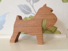 Solid Oak Schnauzer Dog * Handmade in Yorkshire *