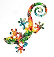 Eidechse Karo bunt 20 cm (925547) Gecko Gartenfigur Echse 