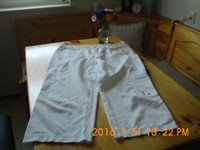 DAMEN MAC 3/4 HOSE,GR.44/23, MODELL CORINNA,WOLLWEIß,GETRAGEN