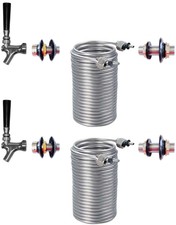 Build Your Kegerator Beer Jockey Box keg Double Faucet Draw 70' Coil Cooler Kit