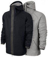 Nike Iridescent Sportswear Kapuze Fleece 2in1 Tech Herren Schwarz Wendejacke M