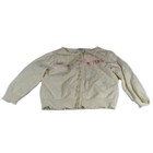 Girl's 18-24 Months Gymboree Ivory Cardigan Sweater With Lace and Pink Ribbon