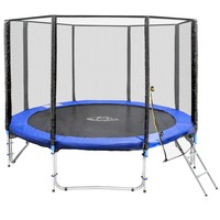 Outdoor Trampolin Gartentrampolin Komplettset Sicherheitsnetz mit Leiter TÜV/GS