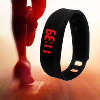 Neu Herren Damen LED Gummi Digitaluhr Datum Sport Armband Sport Armbanduhr