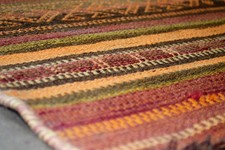 Vintage Afghan 2'.0"X4'.7" handknotted 100% Wool Kilim Rug Pk2479