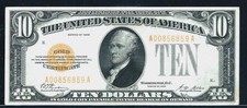 $10 1928 Gold seal certificate Very Nice Note!