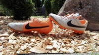 Fußballschuhe, Nike Tiempo, Gr.40,5, grau orange
