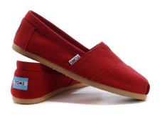 NEW tom Canvas Women's Shoes Red US size 6.5
