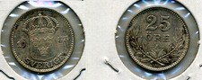 New listing
1933 25 Ore Sweden Silver Coin Xf Au 4431C